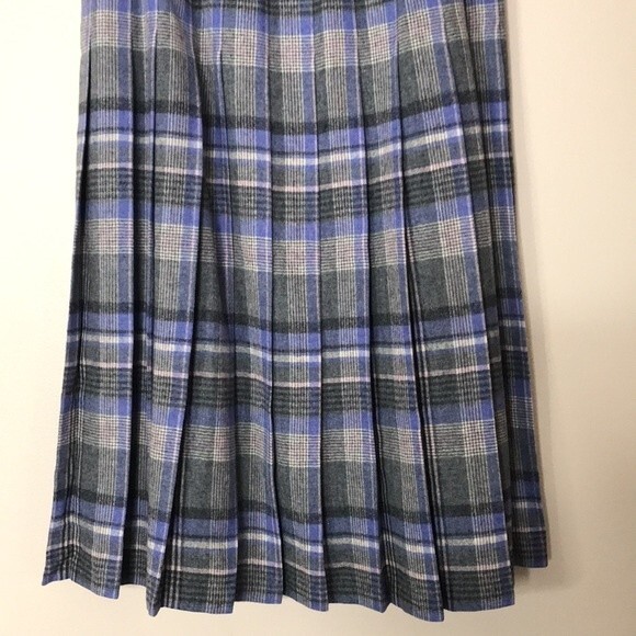 Vtg Pendleton ladies 100% wool pleated skirt size 14 modest sustainable - Picture 9 of 12